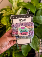 Load image into Gallery viewer, I Live in Two Worlds One is a World of Books Cup Cozy