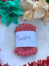 Load image into Gallery viewer, Peppermint Cotton Coaster Set