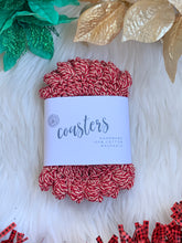 Load image into Gallery viewer, Peppermint Cotton Coaster Set