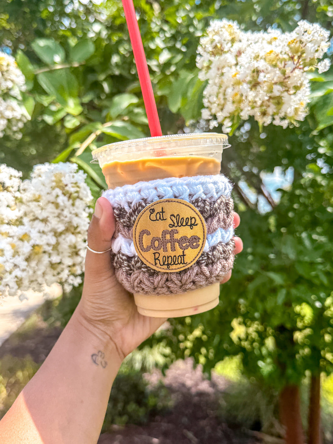 Eat Sleep Coffee Repeat Cup Cozy
