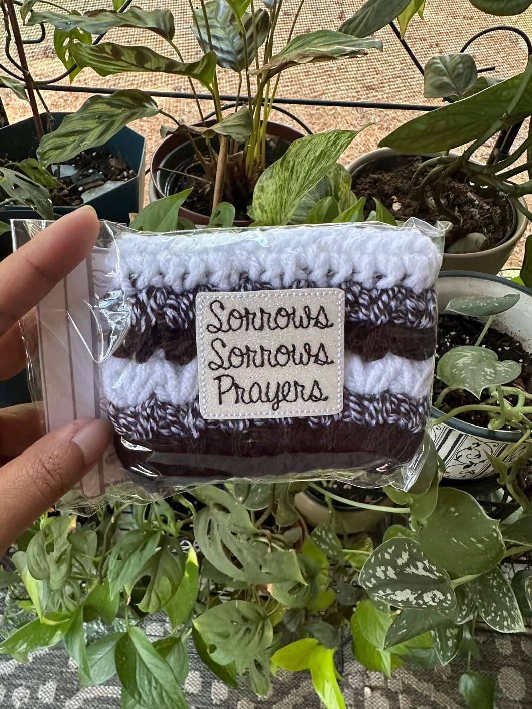 Sorrows Sorrows Prayers Cup Cozy