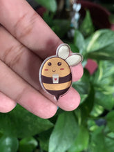 Load image into Gallery viewer, Acrylic Bee Coffee Pin
